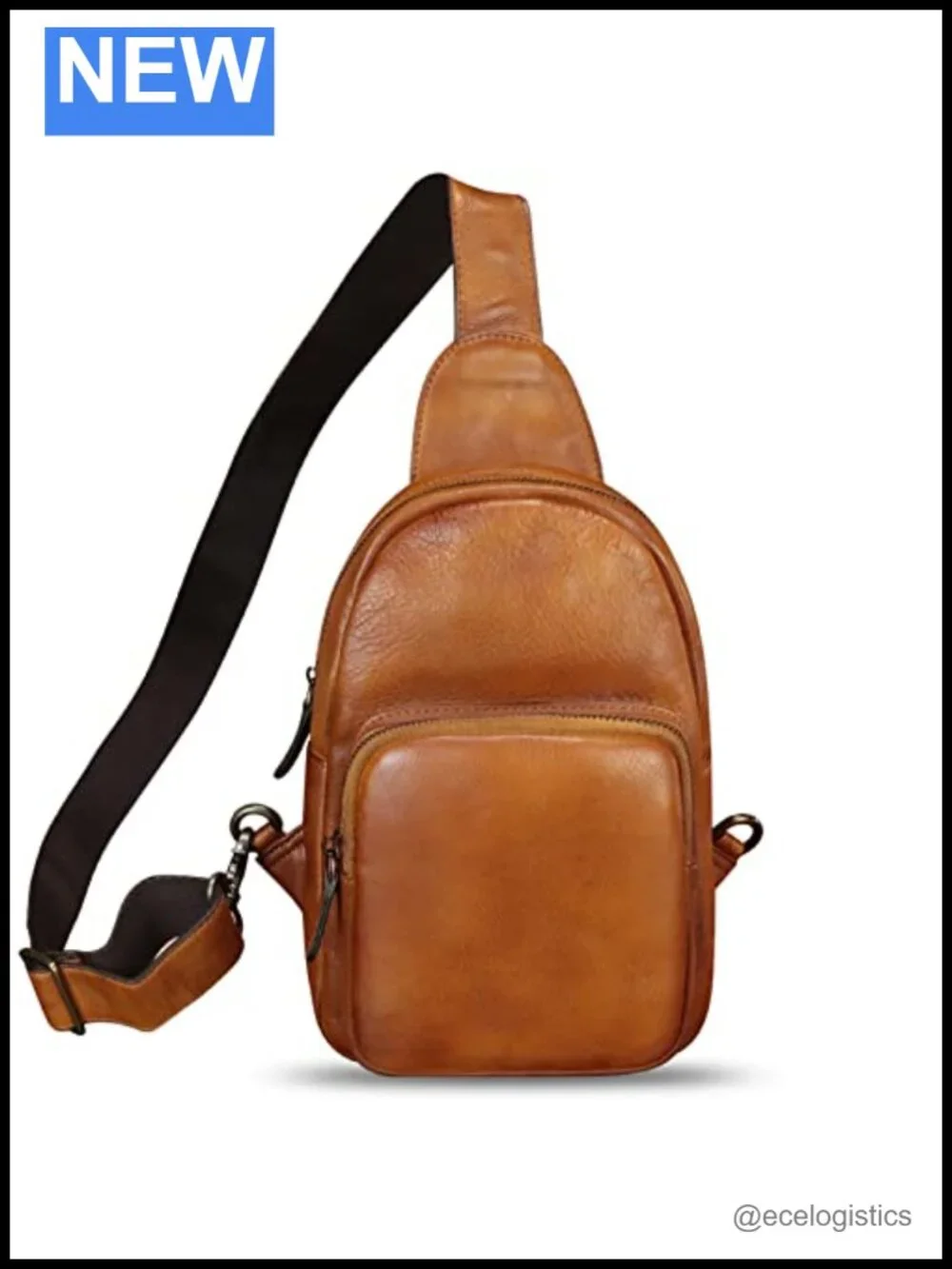 Genuine Leather Convertible Sling Backpack Crossbody Bag Cycling Daypack
